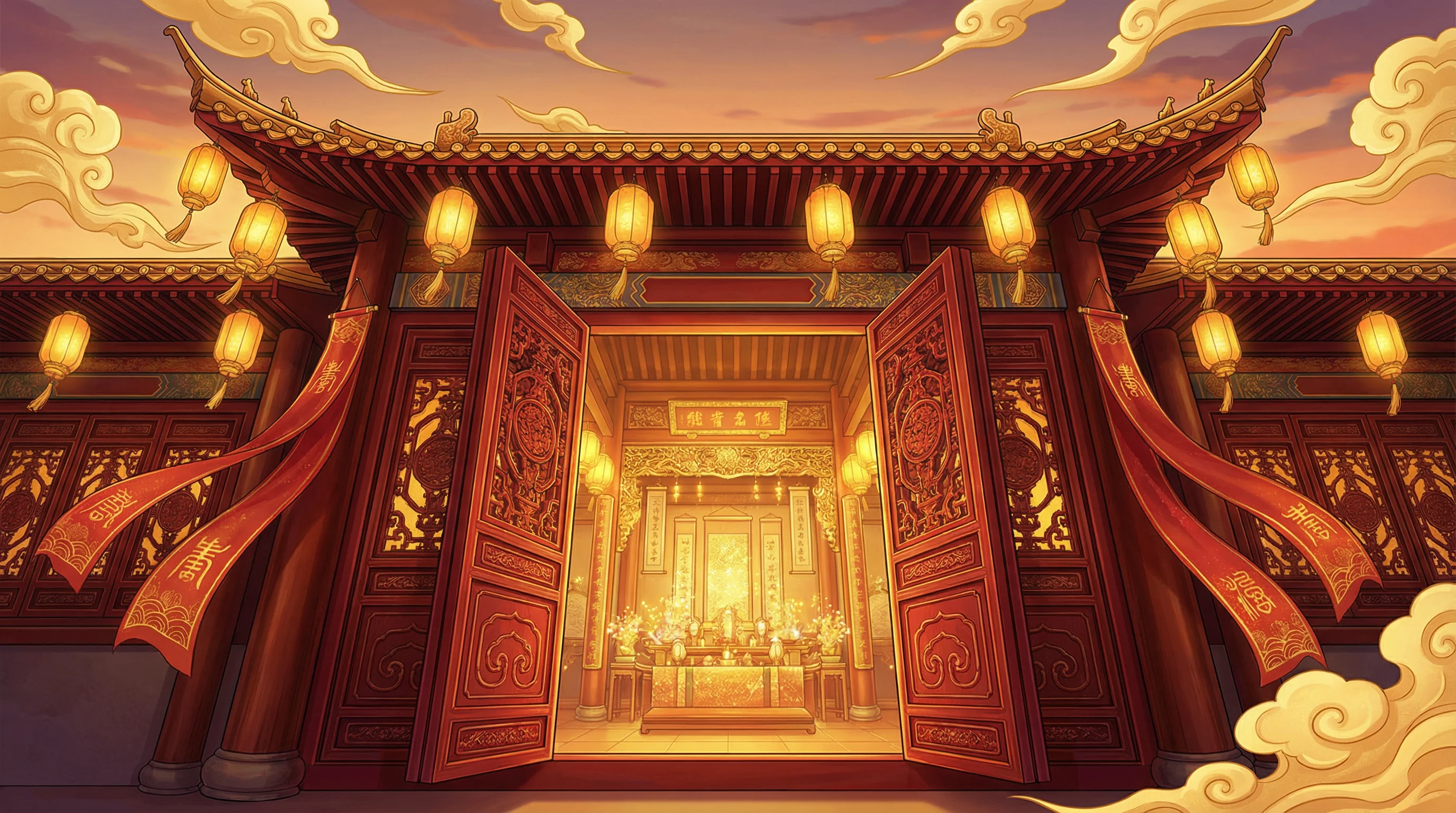 朱红大门东方福运祈愿堂主视觉 - db彩票